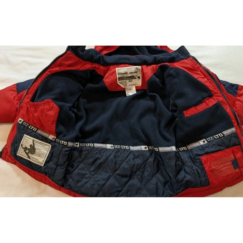 BelowZero‎ Extreme Riders Snow Jacket Kids Size 4T/L Red Navy Blue Puffer
